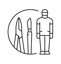 Surgical Technician Instruments Line Icon