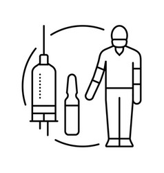 Anesthesia Technician Line Icon