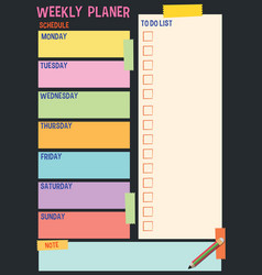 Colorful Abstract Weekly Planner And To-do List