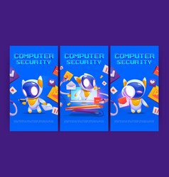 Computer Security Cartoon Posters Cute Robots