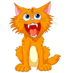 Fearsome Yellow Cat Cartoon