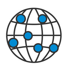 Globe Connection Point Icon