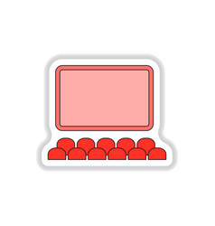 In Paper Sticker Style Cinema