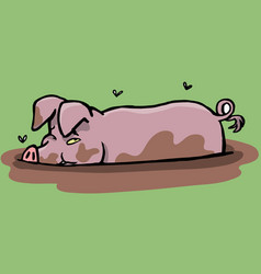 Pig Enjoys Being Submerged In Deep Mud2