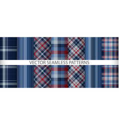 Set Plaid Pattern Tartan Textile Seamless Texture