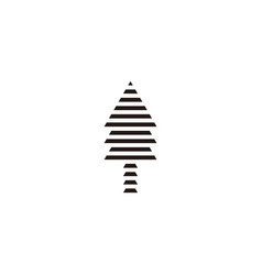 Tree Pines Lines Geometric Symbol Simple Logo