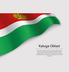 Wave Flag Of Kaluga Oblast Is A Region Of Russia