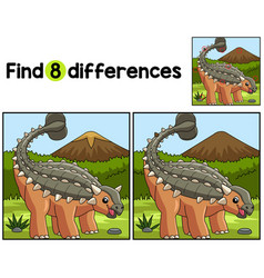 Ankylosaurus Dinosaur Find The Differences