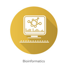 Bioinformatics Yellow Flat Design Long Shadow