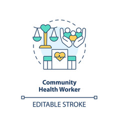 Community Health Worker Concept Icon