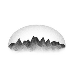 Grain Stippled Mountain Range Dotted Landscape