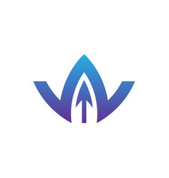 Letter W Arrow Logo Design