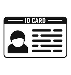 Person Id Card Icon Simple Badge Access