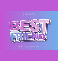 Best Friend Editable Text Effect 3d Emboss Flat