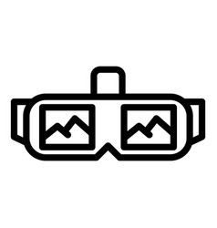 Glasses Virtual Tour Icon Outline 360