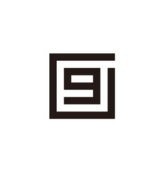 Letter G In G Square Geometric Symbol Simple Logo