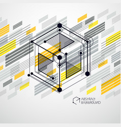 Technical Blueprint Yellow Digital Background