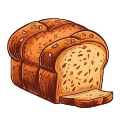 A Rustic Baguette Sketch On White Background