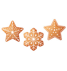 Christmas Gingerbread Set Snowflake Star