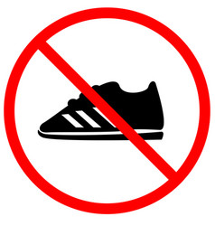 No Shoes Icon Prohibited Shoes Sign No Sneakers