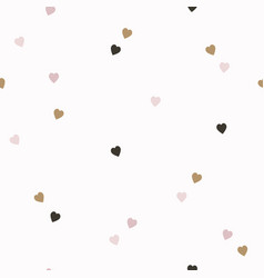 Seamless Pattern With Confetti Heart Shapes