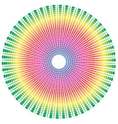 Abstract Spectrum Colored Radial Dotted Element