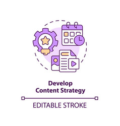 Develop Content Strategy Concept Icon