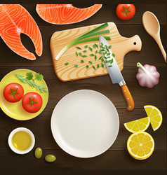 Flat Lay Cooking Dark Background Image