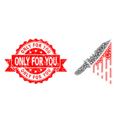 Rubber Only For You Stamp Seal And Blood Knife Low