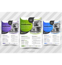 Set Of Real Estate Flyer Template Design