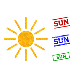 Sun Triangle Icon And Distress Simple