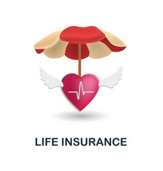 Life Insurance Icon 3d From Insurance Collection