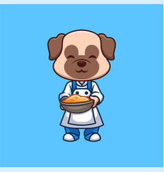 Chef Pub Dog Cartoon