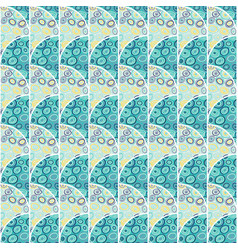 Circle Shapes Seamless Pattern In Doodle Style