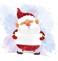 Santa Claus Holding Blank Banner Design