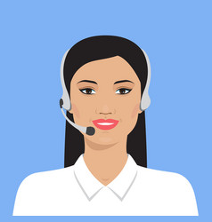 Asian Woman In Headset