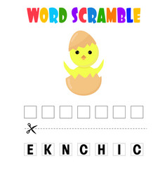 Chicken Word Scramble Educational Game For Kids