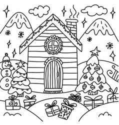 Christmas Coloring Page Outdoor