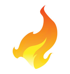 Fire Flame Icon Cartoon Heat Wildfire Or Bonfire