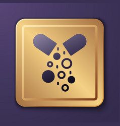 Purple Poisoned Pill Icon Isolated On