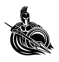 Spartan With Spear And Shield