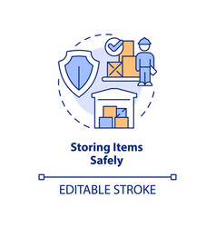 Storing Items Safely Concept Icon