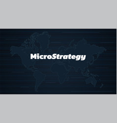 Banner Microstrategy Incorporated With World Map