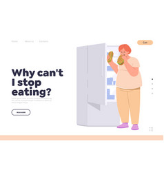 Landing Page For Service Offers Help To Overeating