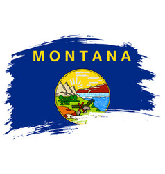 Montana Us State Brush Stroke Flag Background