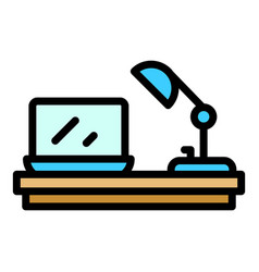 Smart Office Space Icon Flat