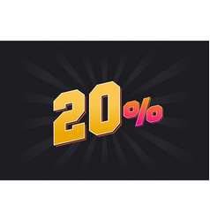 20 Discount Banner With Dark Background And