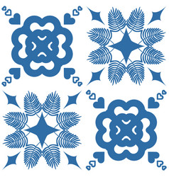 Indigo Blue Seamless Pattern Repeating Motif Tile