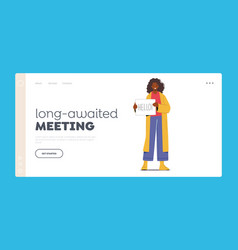 Long Awaited Meeting Landing Page Template Female