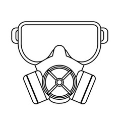 Construction dust mask Royalty Free Vector Image